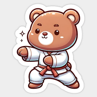 Cute Kungfu Bear Sticker